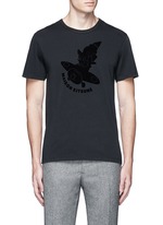Main View -Click To Enlarge 'Airman' flocked velvet patch T-shirt