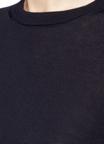 Detail View -Click To Enlarge 'Caci' kid mohair trim cotton sweater