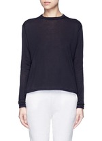 Main View -Click To Enlarge 'Caci' kid mohair trim cotton sweater