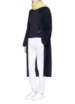 Figure View -Click To Enlarge 'Caci' kid mohair trim cotton sweater