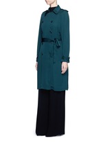 Front View -Click To Enlarge 'Laurelwood' silk georgette trench coat