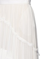 Detail View -Click To Enlarge Tiered silk mousseline maxi skirt