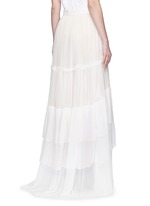 Back View -Click To Enlarge Tiered silk mousseline maxi skirt