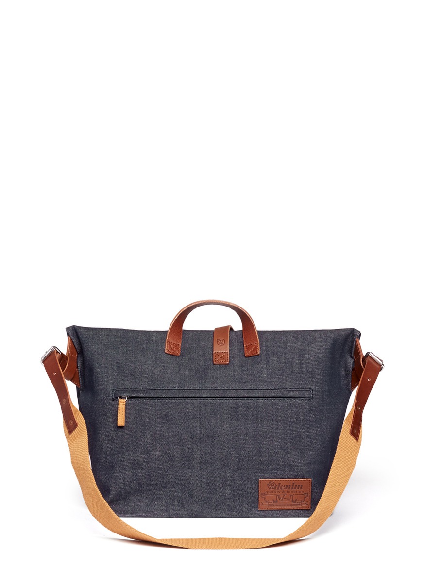 SEVENTY EIGHT PERCENT Gustav denim messenger bag Blue Messenger