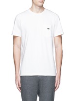 Main View -Click To Enlarge Fox embroidery cotton T-shirt