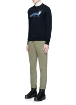 Figure View -Click To Enlarge Fox intarsia wool sweater