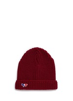 Main View -Click To Enlarge Fox patch wool beanie