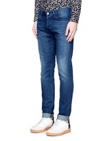 Front View -Click To Enlarge 'M5' selvedge denim slim fit jeans