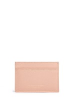 Figure View -Click To Enlarge 'Feline' cat face leather card holder