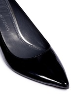 Detail View -Click To Enlarge 'First Class' patent leather pumps