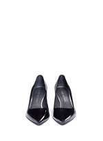 Front View -Click To Enlarge 'First Class' patent leather pumps