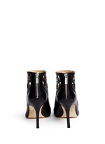 Back View -Click To Enlarge 'Yvonne' cutout leather open toe caged booties