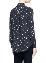Back View -Click To Enlarge 'Slim Signature' star print silk shirt