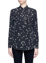 Main View -Click To Enlarge 'Slim Signature' star print silk shirt