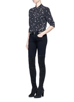 Figure View -Click To Enlarge 'Slim Signature' star print silk shirt