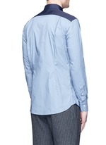 Back View -Click To Enlarge Polka dot Western yoke cotton shirt