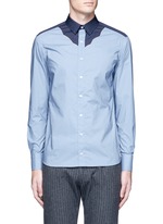 Main View -Click To Enlarge Polka dot Western yoke cotton shirt