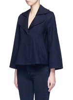 Front View -Click To Enlarge Flare sleeve denim jacket