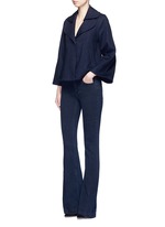 Figure View -Click To Enlarge Flare sleeve denim jacket