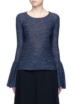 Main View -Click To Enlarge Bell cuff wool blend sweater