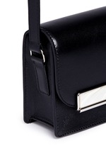 Detail View -Click To Enlarge Mini leather crossbody satchel