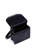 Detail View -Click To Enlarge Mini leather crossbody satchel