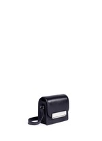 Front View -Click To Enlarge Mini leather crossbody satchel
