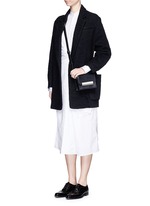 Figure View -Click To Enlarge Mini leather crossbody satchel