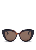 Main View -Click To Enlarge 'Prisma' contrast acetate cat eye sunglasses