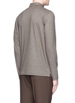 Back View -Click To Enlarge Cashmere-cotton polo shirt