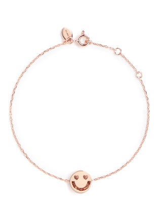 Main View - Click To Enlarge Main View - Click To Enlarge - Ruifier - 'Smitten' 18k rose gold chain charm bracelet