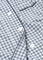 Detail View -Click To Enlarge 'Kate' gingham check organic cotton pyjama top