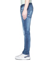 Detail View -Click To Enlarge 'Razor' distressed slim fit jeans