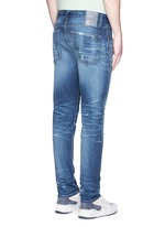 Back View -Click To Enlarge 'Razor' distressed slim fit jeans