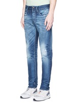 Front View -Click To Enlarge 'Razor' distressed slim fit jeans