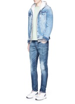 Figure View -Click To Enlarge 'Razor' distressed slim fit jeans