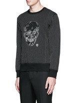 Front View -Click To Enlarge Skull stitch embroidery cotton sweatshirt
