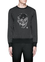 Main View -Click To Enlarge Skull stitch embroidery cotton sweatshirt