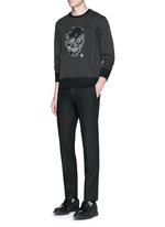 Figure View -Click To Enlarge Skull stitch embroidery cotton sweatshirt