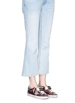 Figure View -Click To Enlarge 'Superstar' smudged metallic leather sneakers