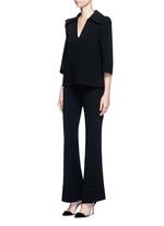 Figure View -Click To Enlarge Flare sleeve crepe top