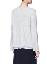 Back View -Click To Enlarge 'Zadie' flare sleeve cashmere sweater
