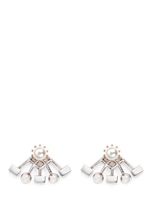 Main View - Click To Enlarge Main View - Click To Enlarge - Joomi Lim - 'Lady Rebel' sphere cube ear deco earrings