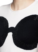 Detail View -Click To Enlarge 'Stacey's Face' intarsia crystal embellished knit dress
