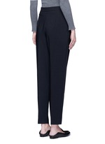 Back View -Click To Enlarge 'Sea' high waist pleat leg gabardine pants