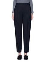 Main View -Click To Enlarge 'Sea' high waist pleat leg gabardine pants