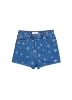 Main View -Click To Enlarge Star print denim shorts