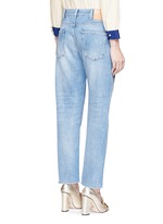 Back View -Click To Enlarge Butterfly embroidery cotton jeans