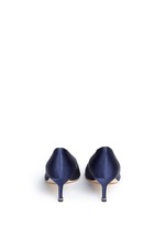 Back View -Click To Enlarge 'Hangisi' crystal brooch satin pumps