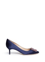 Main View -Click To Enlarge 'Hangisi' crystal brooch satin pumps